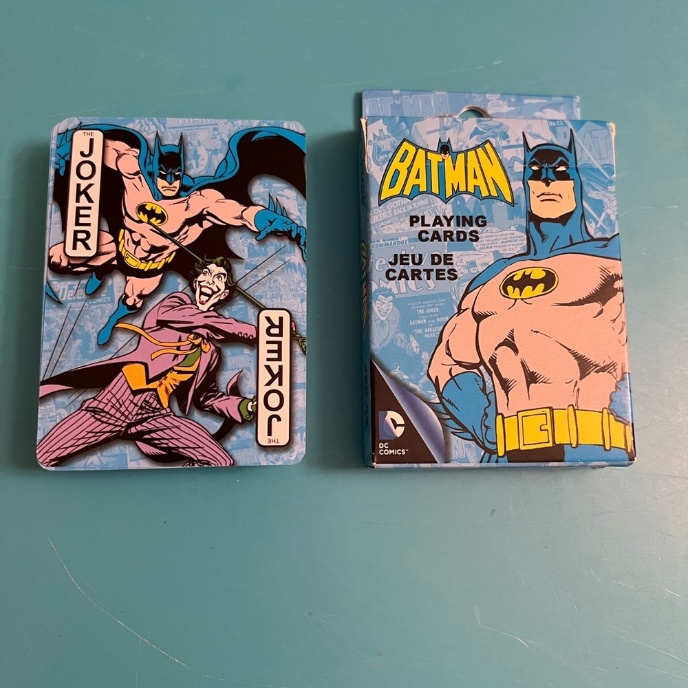 Batman Playing Cards Deck 3.5"x2.5" DC Comics Characters by Aquarius Open Box